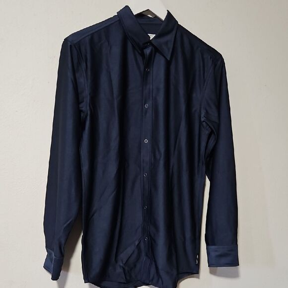 ARMANI EXCHANGE Blue Dress Shirt with Long Sleeves - Picture 1 of 5